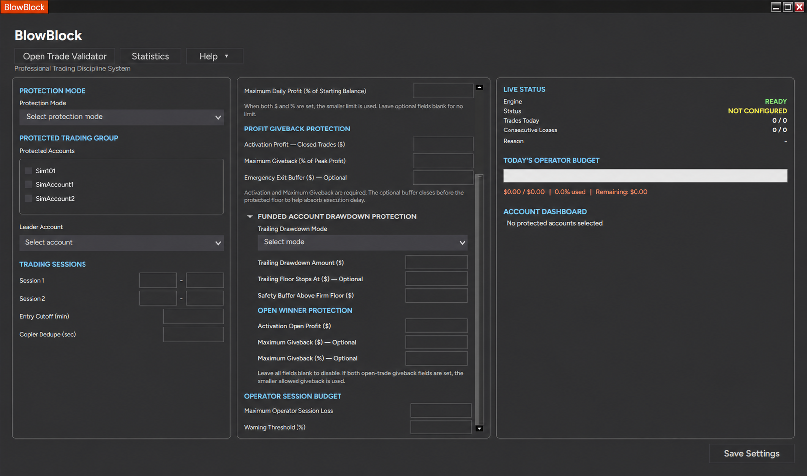Blow Block funded account drawdown protection expanded